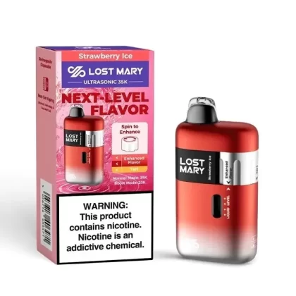 Lost Mary Strawberry Ice - Pack Count#Single Pack~Flavor#Strawberry Ice~Nicotine#50MG
