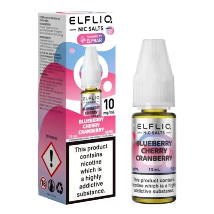Blueberry Cherry Cranberry Nic Salt E-Liquid by Elf Bar Elfliq (10ml)