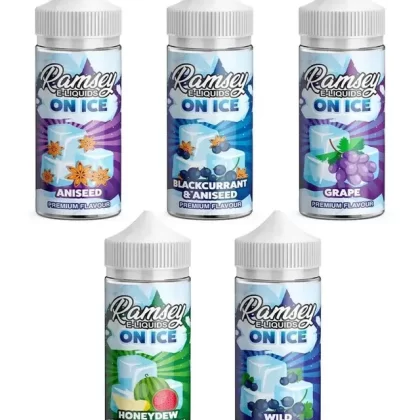Ramsey E-Liquids – On Ice 100ml - Aniseed, Blackcurrant and Aniseed