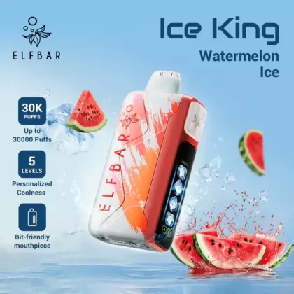 Elf Bar ICE KING 30000 – 30K Puffs 5 Ice Levels Dual Modes Disposable Vape - 30000 puffs; Vape Product; Banana Cake, Blackberry Cranberry