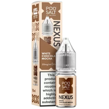 POD SALT NEXUS WHITE CHOCOLATE MOCHA 10ML NIC SALT E-LIQUID