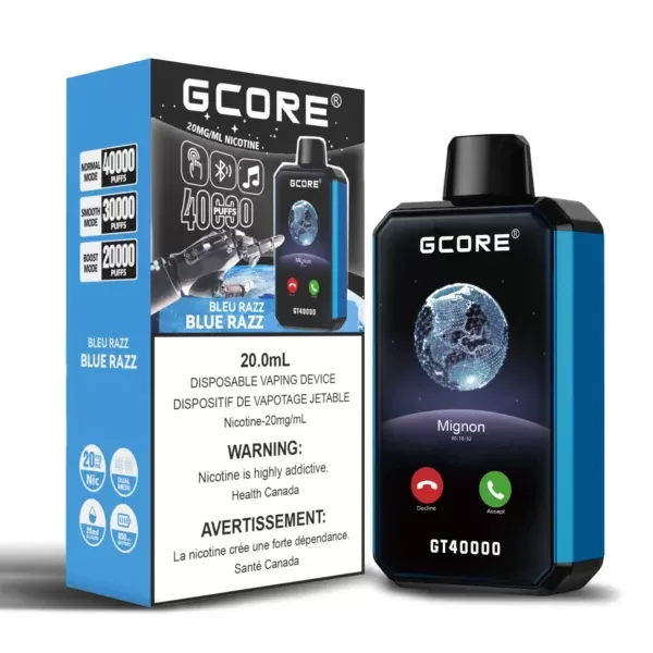 GCore GT 40K - Blue Razz, Double Mint; Vape Product - Image 2