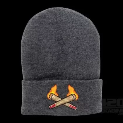 RAW Grey Burning Cone Beanie