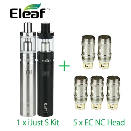 Original Eleaf iJust S Vaping Kit 4ml Ijust s Atomizer with extra 5pcs Eleaf EC NC Coil 0.25ohm with ijust s battery 3000mah