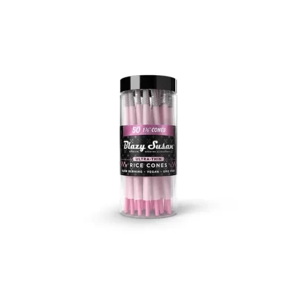 Blazy Susan | Ultra Thin Rice Cone 50ct - Size#1 1/4>Shorty>King Size>98mm>Queen Size