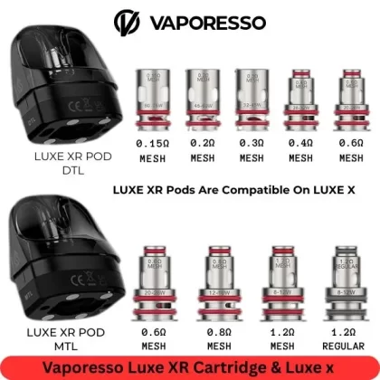 Vaporesso Luxe X Cartridge & Luxe X Compatible 5ML- 2PS