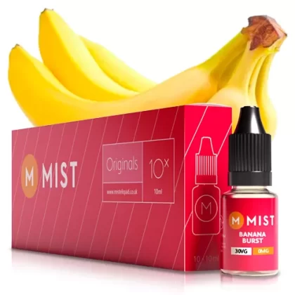 Banana Burst E Liquid (10x10ml) - 30PG/70VG (Extra Vapour) / NONE 0mg