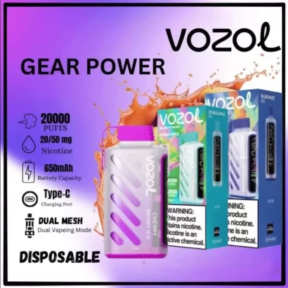 VOZOL Gear Power 20000 Puffs Disposable Vape – Best Vape Kits - Vapesmokezone