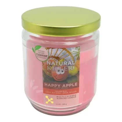Deodorizer Candle – 4.5in - Scent#Happy Apple>Cookies & Cream