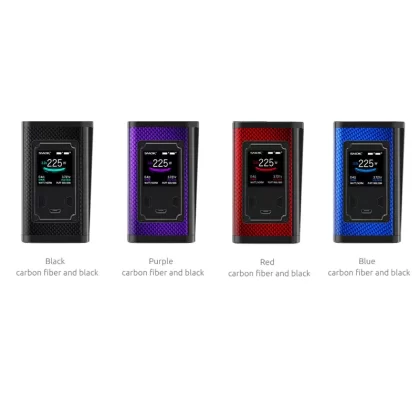 SMOK Majesty 225W Box Mod Carbon Fiber Edition - Red Carbon Fiber and Black