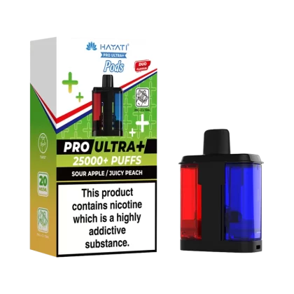 Sour Apple / Juicy Peach Hayati Pro Ultra Plus Refill Pack - 20mg - Vape Product (372593)