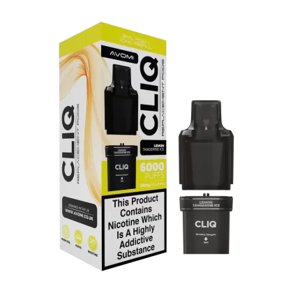 Lemon Tangerine Ice Avomi Cliq 6000 Refill Pack - 20mg - Vape Product