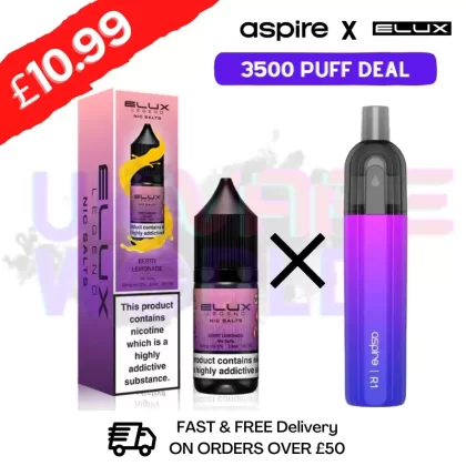 Berry Lemonade ELUX LEGEND Salt 3500puff x Aspire Disposble Kit