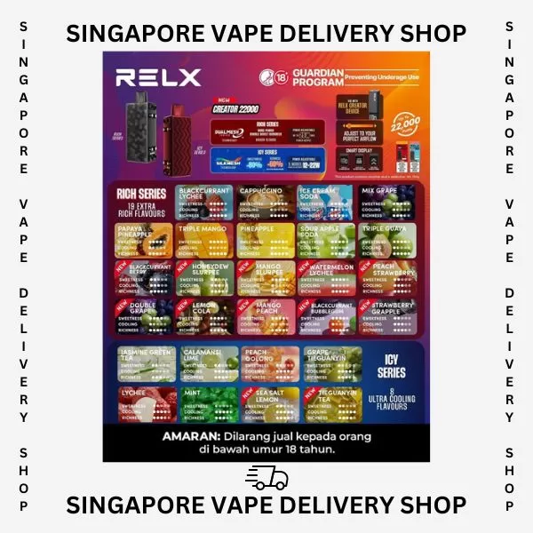 Relx Creator 22000 Puffs - Starter Kit (Device + Cartridge) / Sour Plum Cola - Image 3