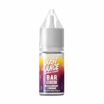 Just Juice Bar Blackcurrant Lemonade Nic Salt Vape Juice- 10 Pack - Strength 10mg