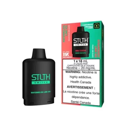 STLTH SWITCH Vape Pod – 15K Puffs – Watermelon Lime Ice & Strawberry Lime Ice