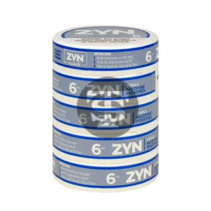 Zyn Nicotine pouches 6mg Chill, 5 cans