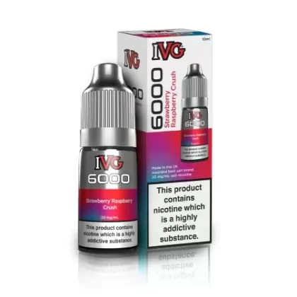 IVG 6000 10ml Bar Salts – Strawberry Raspberry Crush