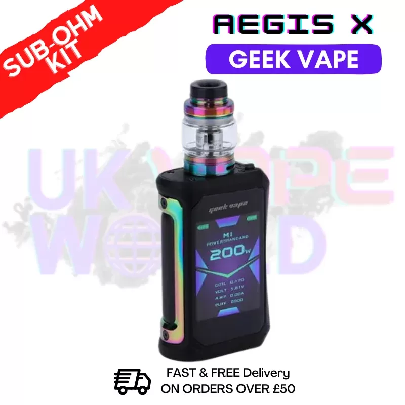 GeekVape Aegis X Kit Rainbow Black | ONLY £31.99