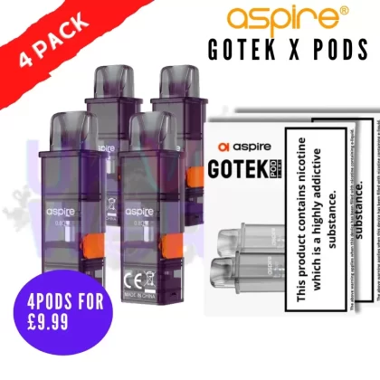 Aspire Gotek X Replacement Pod Catridges PACK OF 4 PODS