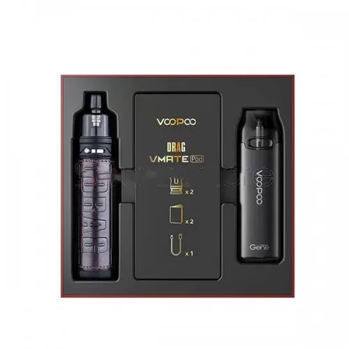 VOOPOO Drag X & Vmate Pod Gift Set Limited Edition - Chestnut + Space Gray - Image 2