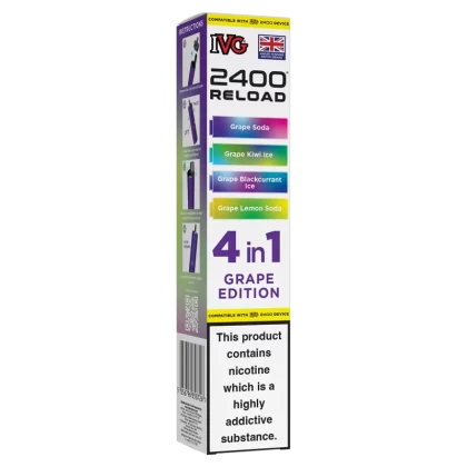 Grape Edition IVG 2400 Refill Pods - 20mg - Vape Product (7952EB)
