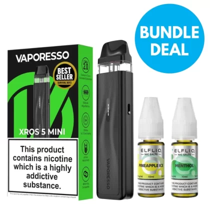 0.5% Low Nicotine Elf Bar Disposable Vape Alternative Bundle - Vaporesso / Elf Bar / Black / Carbon Black / Flowing Blue / Flowing Green / Flowing Pink / Pastel Crystal / Purple / Rose Red / Sky Blue