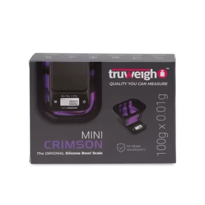 Truweigh Mini Crimson Collapsible Tray Scale 100G X 0.01G - Color#Black/Purple Tie Die>Rasta>Red/Black Tie Dye>Red