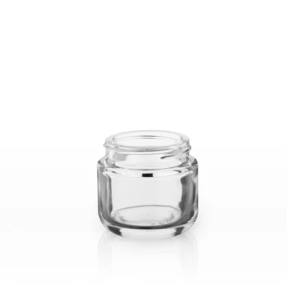 Glass Jars | Rounded Base 53/400 Thread | 2.5oz – Clear – Various Counts