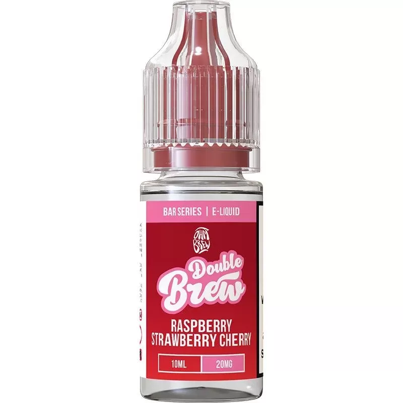 Raspberry Strawberry Cherry Double Brew Bar Series Nic Salts – 5mg, 10mg & 20mg – Pack of 10