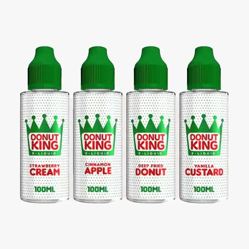 Donut King 100ml Shortfill E-Liquid - Cinnamon Apple, Deep Fried Donut