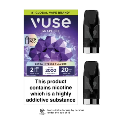 Grape Ice Vuse Pro Pods - 20mg - Vape Product (72F866)