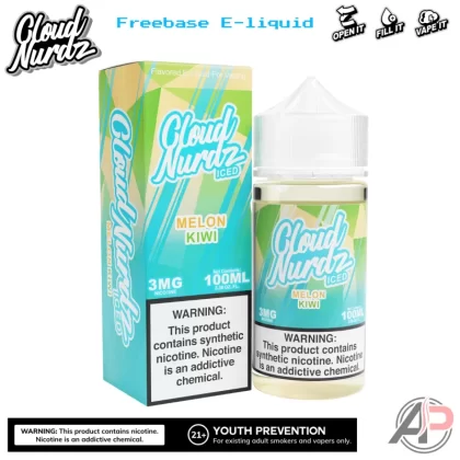 Cloud Nurdz Melon Kiwi Iced E-Liquid 100mL - 0mg - 100mL, 3mg - 100mL