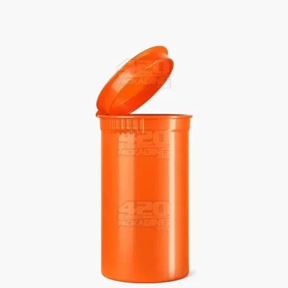 Child Resistant | Opaque Mango Pop Top Bottles | 19dr – 3.5g – 225 Count
