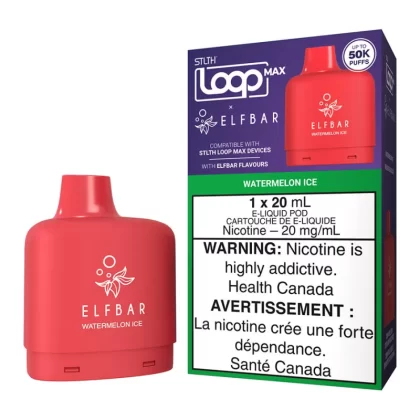 STLTH Loop Max X Elf Bar E-Liquid Pod Pack - Watermelon Ice 20ml - 20mg/ml