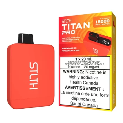 STLTH Titan Pro Disposable Vape Device - Strawnana Ice - 20mg/ml