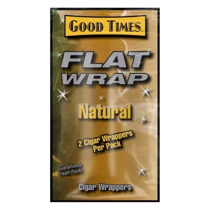 Good Times Natural Flat Wraps - Product#Natural~Packaging#25 Packs of 2