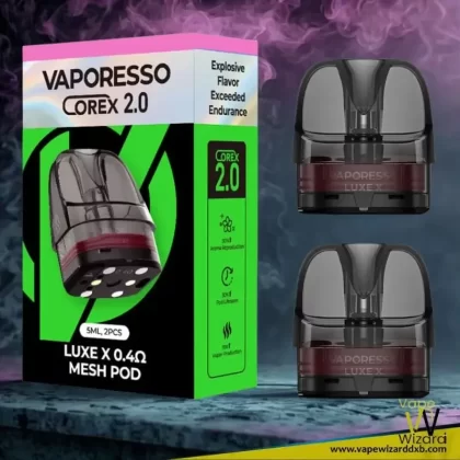 Vaporesso Luxe X Pods Cartridge 0.4ohm 0.8ohm Empty Replacement Pods Mesh Coils (2PCS) - Vapewizarddxb