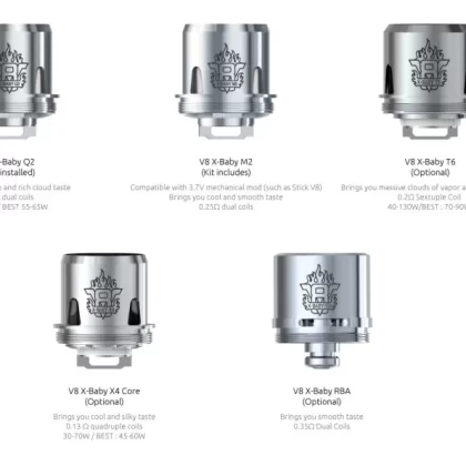 SMOK TFV8 X-Baby Replacement Coil 3PCS-PACK - M2 Dual Coils 0.25ohm(3pcs/pack)