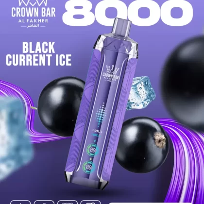 Al Fakher Crown Bar Crystal V2 8000 Blackcurrant Ice