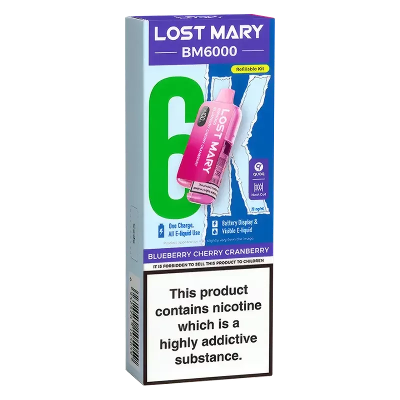 Lost Mary BM6000 Blueberry Cherry Cranberry Prefilled Pod Kit