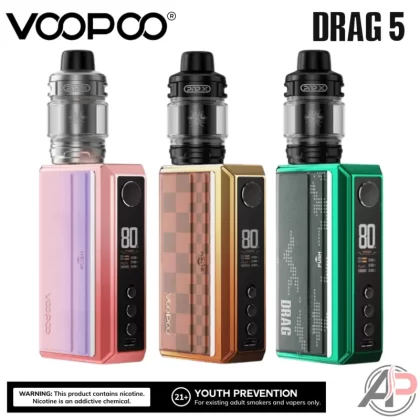 Voopoo Drag 5 177w Box Mod Starter Kit Device - Black, Gradient Blue