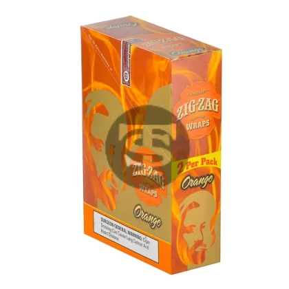 Zig Zag Wraps Premium Orange 25 Packs of 2 - Ejuicewarehouse