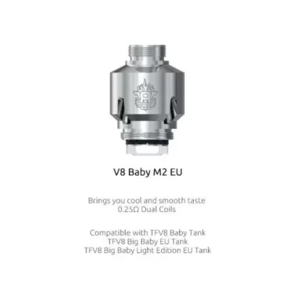 SMOK V8 Baby M2 EU Replacement Coils 0.25 Ohm (3-Pack) – Optimal Vapour Production & Fast Heating