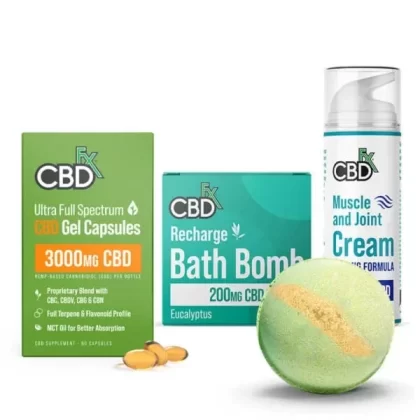 CBDFX CBD Recovery Set: Extra Strength - choose strength 163#500mg CBD>1000mg CBD>3000mg CBD~choose strength 335#1500mg CBD>3000mg CBD>6000mg CBD~scent effect_165#Eucalyptus / Recharge>Laven (F55ACC)