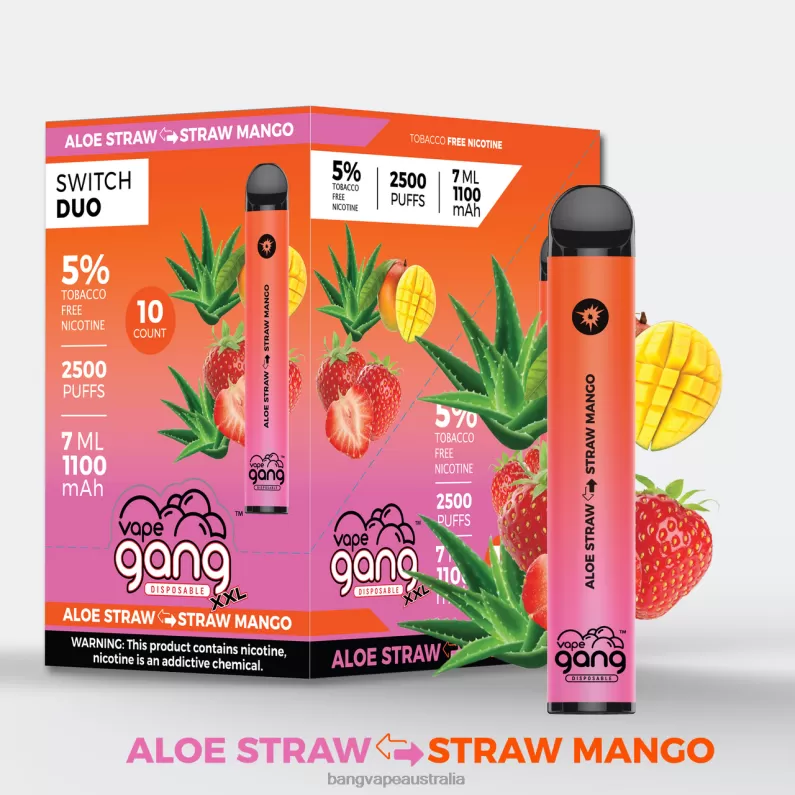 Vape Gang Switch Duo 2 flavors (Box of 10) 6006N42 Lychee Ice – Peach Ice – Bang Vape Australia - Bangvapeaustralia - Image 2