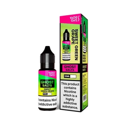 Vapes Bars Ghost Salts Sweet Green Grape E Liquid 10ml - Nicotine Strength#20mg>10mg