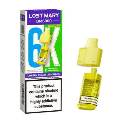 Cherry Peach Lemonade Lost Mary BM6000 Refill Pack - 20mg - Vape Product