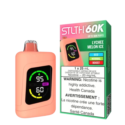 STLTH 60K - Lychee Melon Ice - 20 mg/mL (wholeseller) - Excise ON, 20 mg/mL - ON (A1190E)