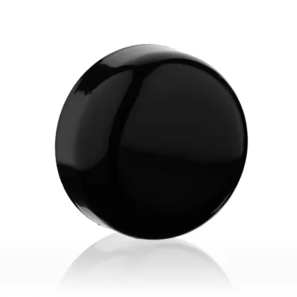 Plastic Caps | Dome Gloss Unlined | 58mm – Black - Vape Store